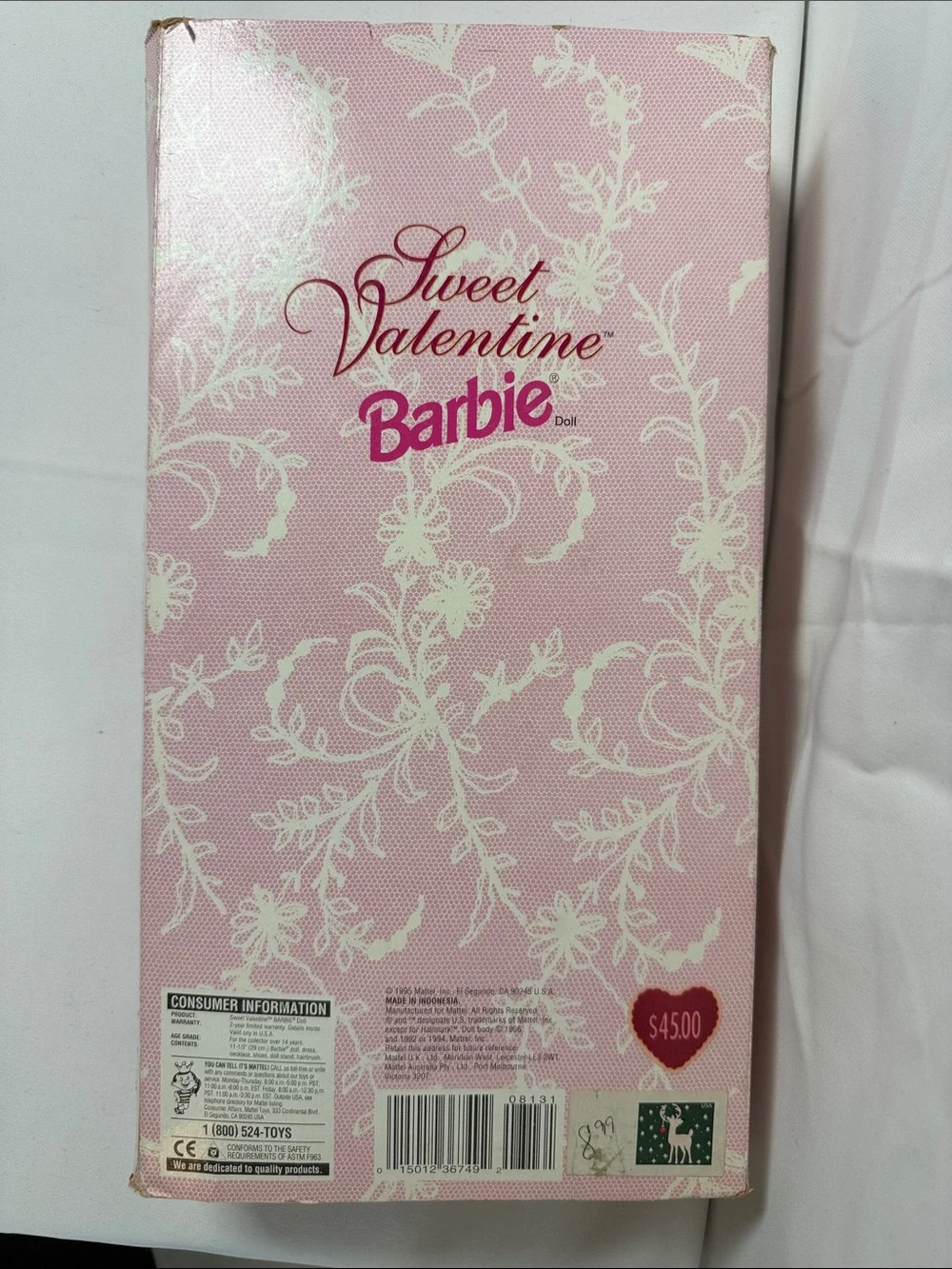 Hallmark Pink and White Sweet Valentine Barbie Collector Box